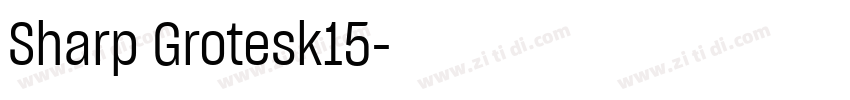 Sharp Grotesk15字体转换